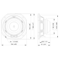 Lavoce FSN041.00 4 palec 10.16 cm širokopásmový reproduktor 40 W 8 Ω