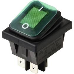 TRU COMPONENTS TC-13599532 kolébkový spínač 250 V/AC 16 A 2x vyp/zap IP65 (čelní strana) s aretací 1 ks