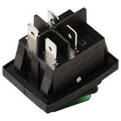 TRU COMPONENTS TC-13599532 kolébkový spínač 250 V/AC 16 A 2x vyp/zap IP65 (čelní strana) s aretací 1 ks