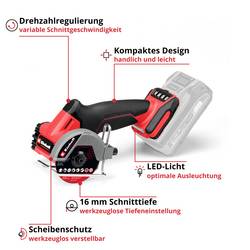 Einhell Professional TP-CO 18/76-C Li BL - Solo aku rozbrušovačka Hloubka řezu (max.): 16 mm