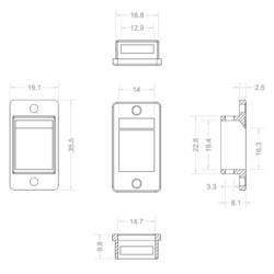 Renkforce RF-KS-RJ45T nosič modulů RJ45 Keystone 1 ks