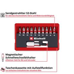 Einhell Bit Taschenbox 11tlg 118663 sada bitů, PH, PZ, inbus, TX
