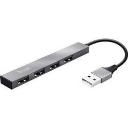 Trust 23786 USB Hub 4 porty USB-A USB 2.0 480 MBit/s s hliníkovým krytem USB-Hubs, Schnittstellen-Verteiler