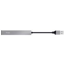 Trust 23786 USB Hub 4 porty USB-A USB 2.0 480 MBit/s s hliníkovým krytem USB-Hubs, Schnittstellen-Verteiler