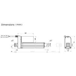 TRU COMPONENTS lineární servomotor TC24-300-1000 TC-13492820 délka 300 mm Posuvná síla 1000 N 24 V/DC 1 ks