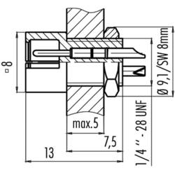binder 09-9749-30-03 kulatý faston, 1 ks