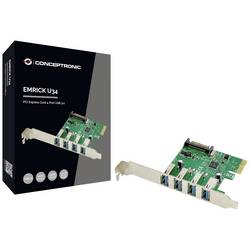 Conceptronic EMRICK U34, 4-Port-USB-3.0 PCI-Express-Karte karta PCI-Express PCIe