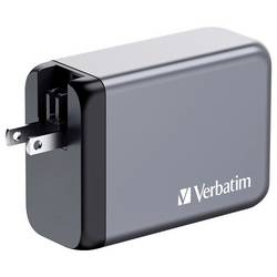 Verbatim GNC-240 GaN cestovní nabíječka, GaN, s adaptérem pro Evropu, s britským adaptérem, s americkým adaptérem, 1x USB A , 3x USB-C®, 240 W, Dodávka