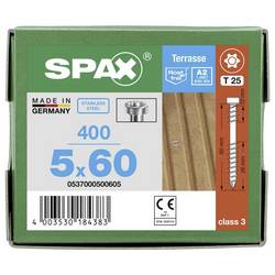 SPAX 0537000500605 šroub do dřeva 5 mm 60 mm T-STAR plus nerezová ocel A2 400 ks