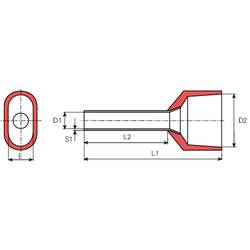 Vogt Verbindungstechnik 460408D dutinka 1.5 mm² částečná izolace červená 100 ks