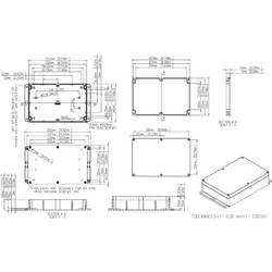 Gainta G317MF univerzální pouzdro 222 x 146 x 55 plast ABS tmavě šedá 1 ks