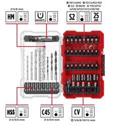 Einhell 108759 39dílná sada bitů a vrtáků kov, kámen, beton, dřevo, zdivo 4 mm, 5 mm, 6 mm, 8 mm