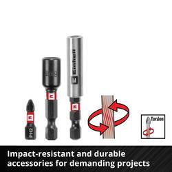 Einhell 108759 39dílná sada bitů a vrtáků kov, kámen, beton, dřevo, zdivo 4 mm, 5 mm, 6 mm, 8 mm