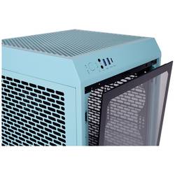 Thermaltake The Tower 200 mini tower PC skříň tyrkysová 2 předinstalované ventilátory, boční okno, prachový filtr