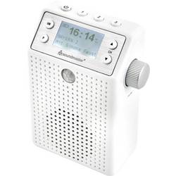 soundmaster DAB60WE DAB60WE rádio do zásuvky, DAB+, FM, Bluetooth, USB, hlasitý odposlech, včetně mikrofonu, voděodolné, funkce alarmu, s akumulátorem, bílá