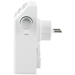 soundmaster DAB60WE rádio do zásuvky DAB+, FM Bluetooth, USB hlasitý odposlech, včetně mikrofonu, voděodolné, funkce alarmu, s akumulátorem bílá