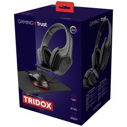 Trust GXT 790 3-in-1 optická sada herní myši a náhlavní soupravy, přenos USB, černá