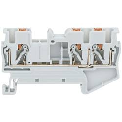 TRU COMPONENTS TC-JPT6-TW Grey průchodková svorka 8.2 mm rychlé připojení 0.5 mm² 6 mm² šedá 1 ks