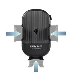 VOLTCRAFT VC-Qi-WCM15 upevnění na ventilační mřížku držák mobilního telefonu do auta s funkcí indukčního nabíjení 55 - 89 mm 4 - 6.7 palec