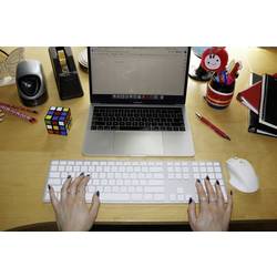 Matias FK416DCS-DE Wireless USB-C® Keyboard for Mac bezdrátový klávesnice německá, QWERTZ, Macintosh stříbrná