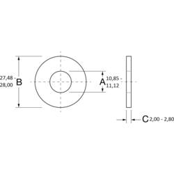 podložka keramika 1 ks PB Fastener ANSI B18.22M-1981, R1990 (Regular) 702388