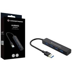 Conceptronic C4PUSB3 USB Hub 4 porty USB-A USB 3.1 Gen1 5 GBit/s černá C4PUSB3