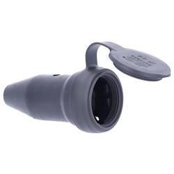 AS Schwabe 60417 zásuvka plnogumové 230 V černá IP44