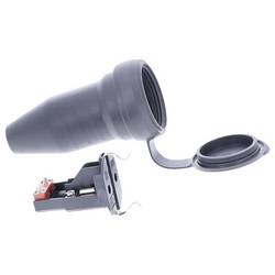 AS Schwabe 60417 zásuvka plnogumové 230 V černá IP44