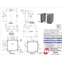 Hammond Electronics 1554 PC CL 1554W2GYCL univerzální pouzdro polykarbonát šedá 1 ks