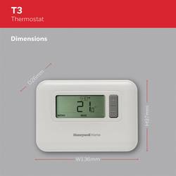 Honeywell Home Home T3 pokojový termostat montáž na zeď, T3C110AEU, denní program, týdenní program, 1 ks