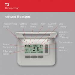 Honeywell Home Home T3 pokojový termostat montáž na zeď, T3C110AEU, denní program, týdenní program, 1 ks
