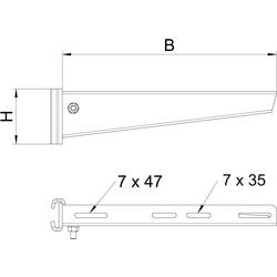 OBO Bettermann 6479611 Vzpěra stojiny (d x š x v) 610 x 610 x 100 mm 1 ks šedá