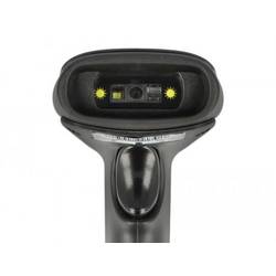 Delock 90562 skener 2D čárového kódu Bluetooth, kabelové 2D, 1D LED černá ruční