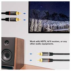 LogiLink CA1202 cinch audio kabel 1.0 m černá stíněný, barevně rozlišený