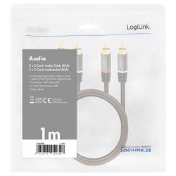 LogiLink CA1202 cinch audio kabel 1.0 m černá stíněný, barevně rozlišený