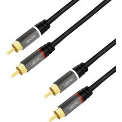 LogiLink CA1208 cinch audio kabel 7.5 m černá stíněný, barevně rozlišený