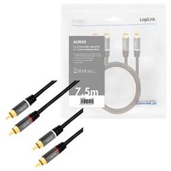 LogiLink CA1208 cinch audio kabel 7.5 m černá stíněný, barevně rozlišený
