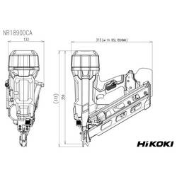 HiKOKI NR1890DCA, NR1890DCAWQZ akumulátorová hřebíkovačka, akumulátor, vč. nabíječky