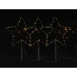 Sygonix SY-5149664 vánoční hvězda hvězdy teplá bílá LED černá časoměřič