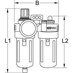 KS Tools 515.3350 Jednotka pro regulaci tlakového vzduchu 12 bar