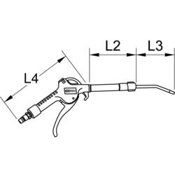 KS Tools 515.1906 pneumatická vyfukovací pistole 1/4 (6,3 mm) 6.3 bar lze odejmout