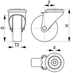 Blickle 942114 LEXR-POTHS 100G Nerezové otočné pojezdové kolečko Ø kola: 100 mm nosnost (max.): 150 kg 1 ks