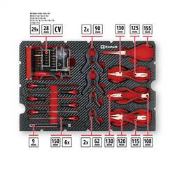 Einhell 153-tlg. Werkzeugkoffer Hobby & Bastler, 370512 kufřík s nářadím