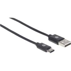 Manhattan USB kabel USB 2.0 USB-A zástrčka, USB-C ® zástrčka 0.50 m černá 354912