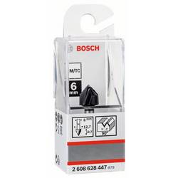 V-drážkovací fréza Standard for Wood s 6 mm dříkem, D1 12,7 mm, L 12,7 mm, G 45 mm, 90° Bosch Accessories 2608628447