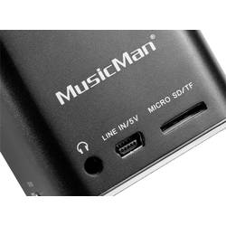 mini reproduktor Technaxx MusicMan Mini AUX, SD paměť. karta, USB černá