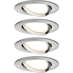 Paulmann 4064161242286 Nova vestavné svítidlo, LED, LED, 18 W, železo (kartáčované), sada 4 ks