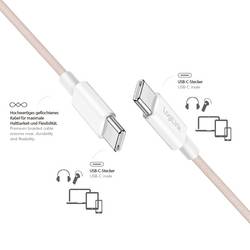 LogiLink Kabel USB-C USB 2.0 USB-C ® zástrčka 0.5 m růžová stíněný CU0343