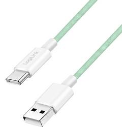 LogiLink Kabel USB-C USB 2.0 USB-A zástrčka, USB-C ® zástrčka 1 m zelená CU0327