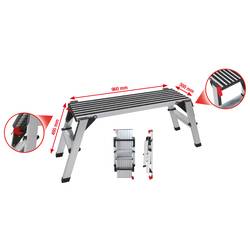 KS Tools 800.0960 hliník pracovní plošina skládací černostříbrná 7300 g
